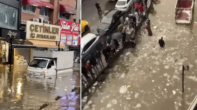 karadeniz ereglide saganak ve dolu hayati felc etti Dt7RPNFS